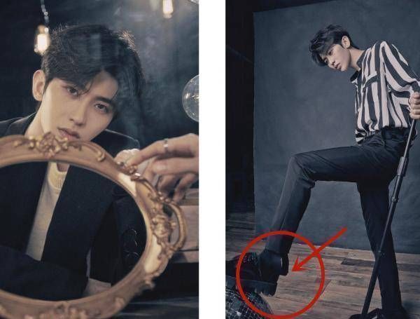 跑男|跑男集体拍杂志封面，唯独蔡徐坤跟大家不一样，名牌鞋子踩在脚底