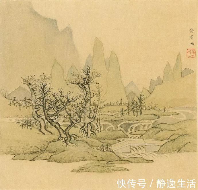 阳曲人#明清文人的山水情怀——傅山、傅眉父子《山水花卉册》欣赏