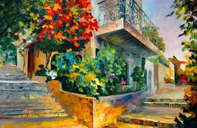 leonidafremov&现代印象以色列画家leonid afremov调色刀创作的缤纷炫丽油画