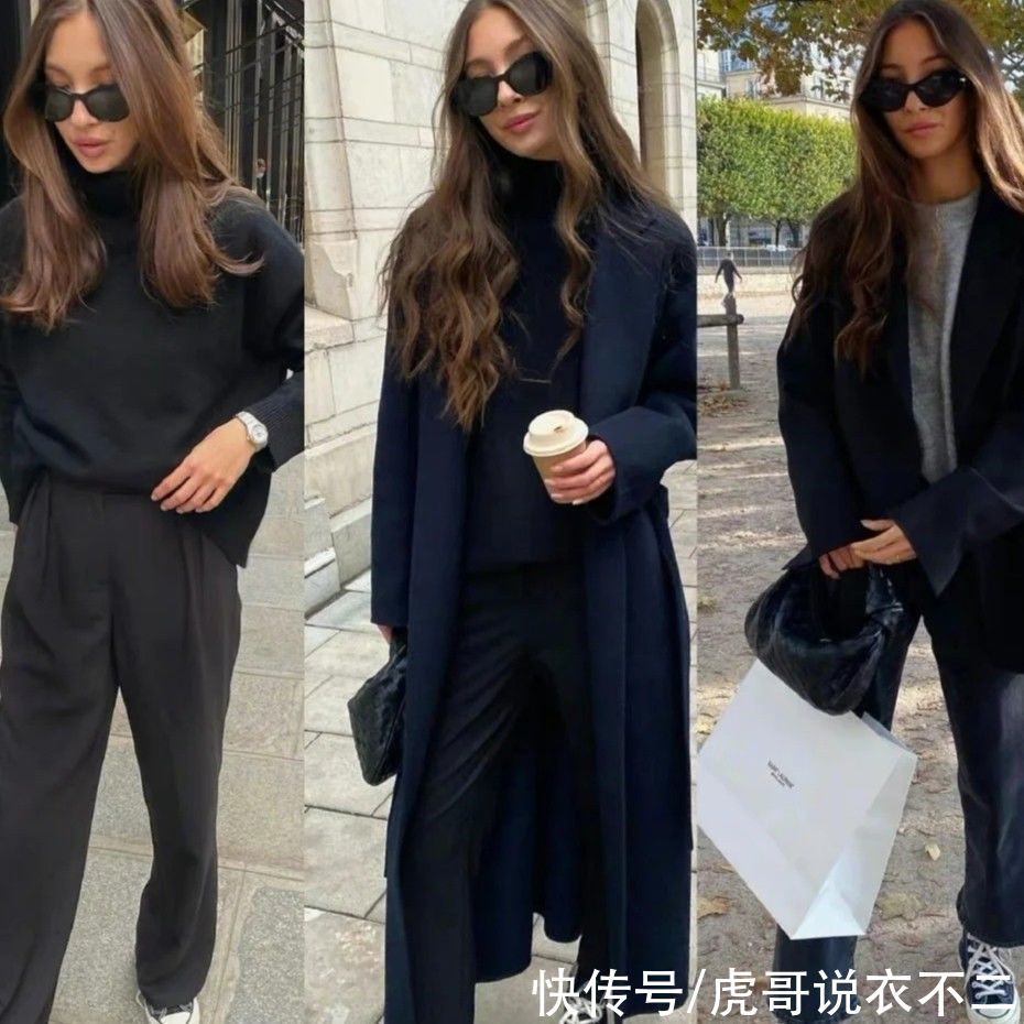 谁说春夏穿黑白色显老气？她靠黑白搭配成赢家，简约优雅又高级