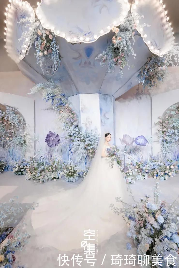 因为爱情|这场蓝色+紫色系海洋主题婚礼,浪漫演绎了属于你我的海底世界