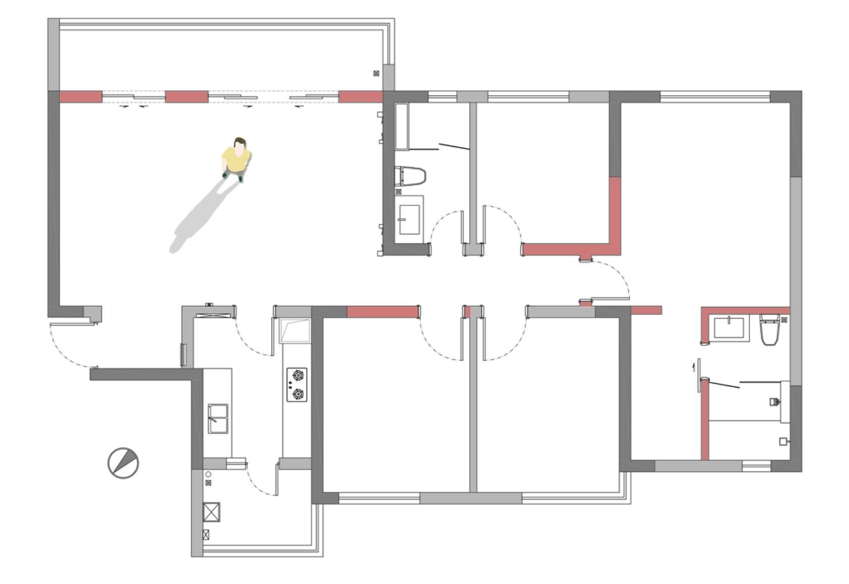 主卧|全屋重新打满柜子,柜门当墙饰,精装“教科书式”改造透着高级感