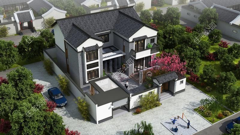 中式|精选8套中式别墅这才是新农村自建房该有的样子，谁不心动