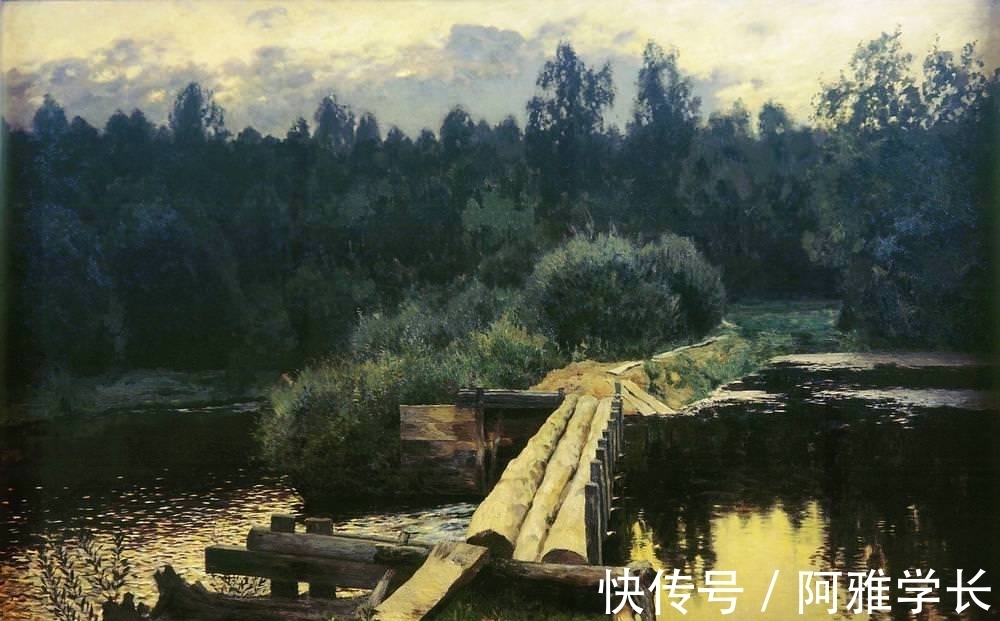 忧郁美|列维坦：一向以忧郁美画风著称，但也画过几幅艳丽愉悦的风景油画