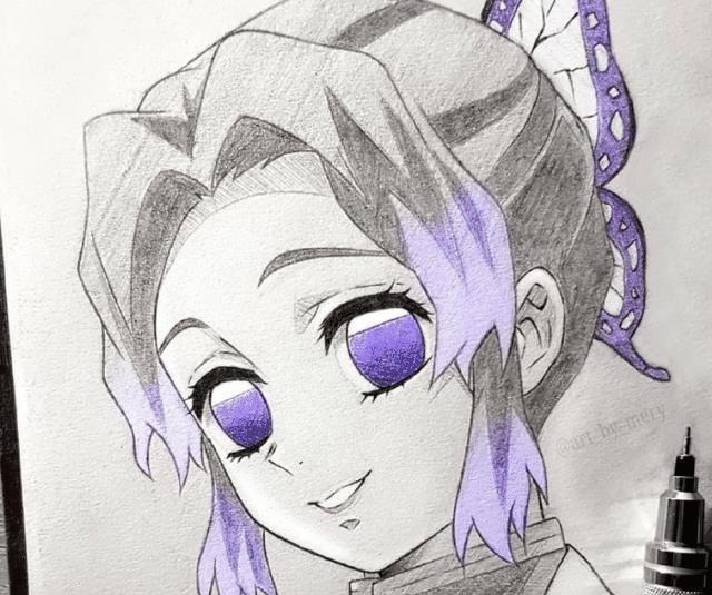 鬼灭之刃@只涂眼睛就能把角色画活,五条悟和夜斗惊艳众人,这才是神级绘画