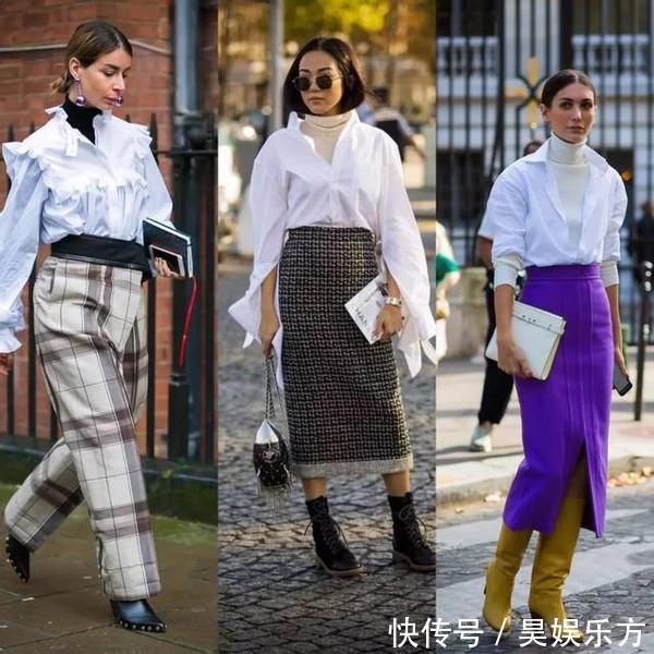 卫衣已经下线,今年开始流行“衬衫+毛衣”叠穿,时髦显瘦又优雅