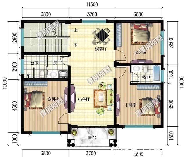 别墅|室内错层设计，两栋欧派风格别墅，35万主体建一栋！