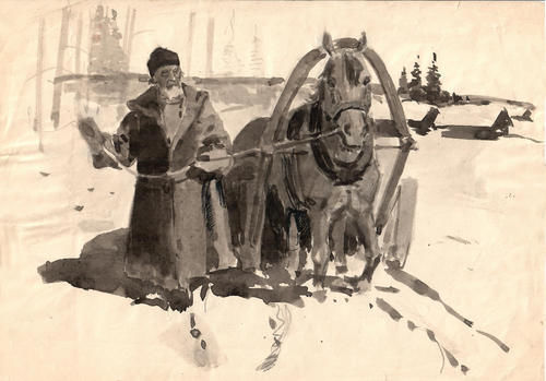 创作稿|20世纪俄罗斯绘画大师布布诺夫·亚历山大·帕夫洛维奇创作手稿精选