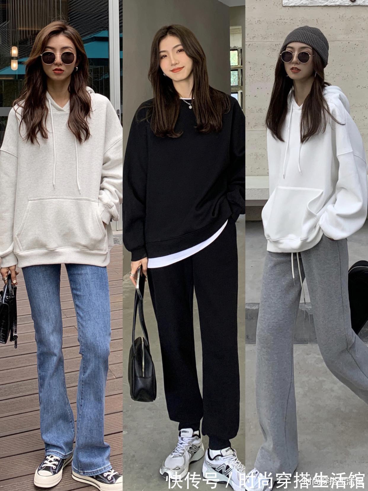 百搭 春回大地,卫衣怎么搭好看又显瘦?试试这样穿,可盐可甜又显气质