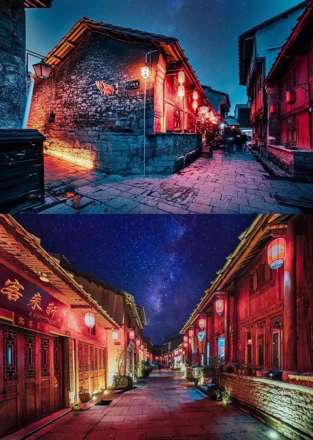 古镇夜色撩人，这才是旧州夜晚的模样