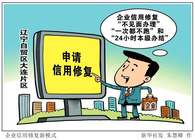 （图表·漫画）［经济］企业信用修复新模式