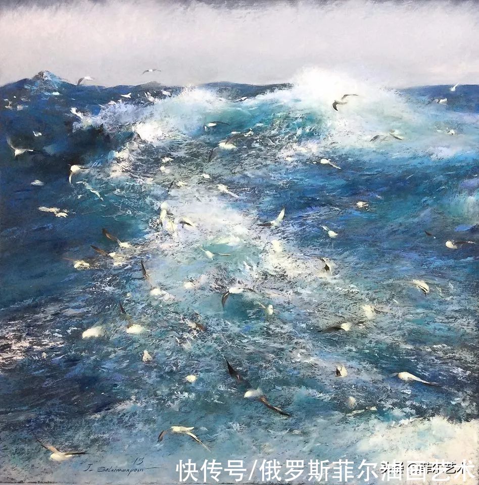 伊朗画家贾瓦德·索莱曼普尔的色粉画，美得格外有灵气