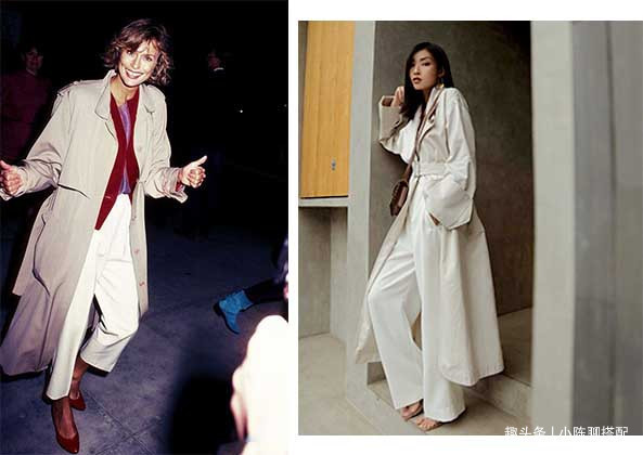 休闲风 穿对了风衣+阔腿裤有多美最简单的搭配思路，给你早秋搭配灵感