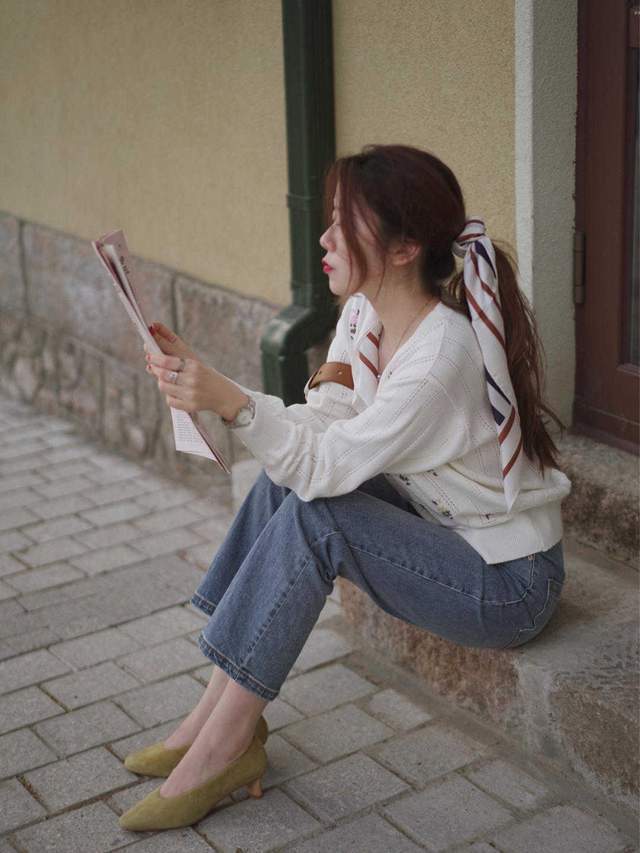 九分裤|秋天,针织衫怎么穿才是正解?学会几个搭配公式,提升气质又好看