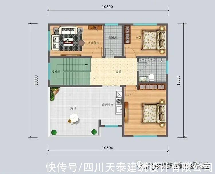 农村别墅|四川资阳安岳三层简欧风格农村别墅 40万建三层乡村洋房别墅图