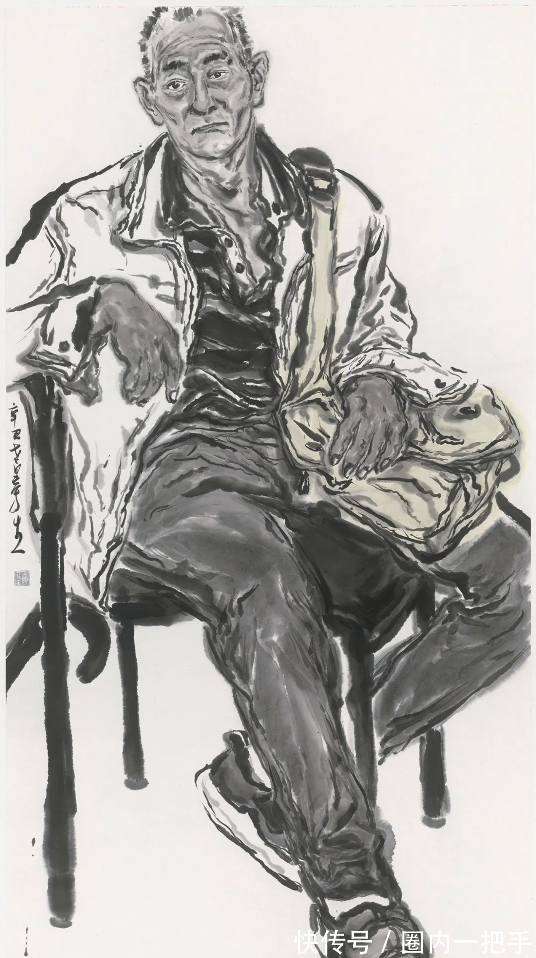 人物画#笔从对象来|王煜水墨人物画