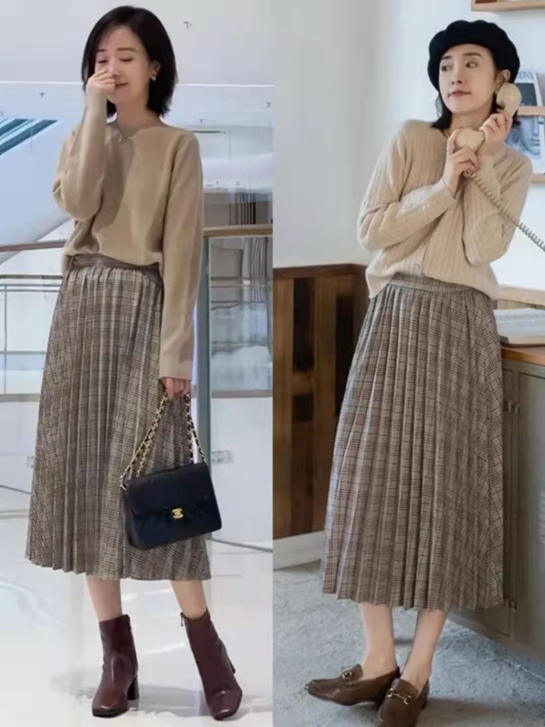 穿搭|女人40岁后别总穿打底裤,学这位博主的裙装穿搭,时髦又有女人味