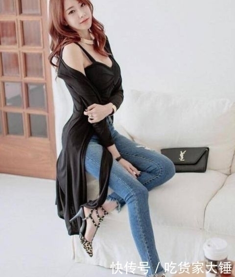 紧身衣|颜值满分的牛仔裤美女，穿出时尚女神范儿