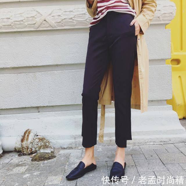 腿型 九分裤+休闲鞋,春季最实穿又时髦有型的组合,显瘦显高还减龄
