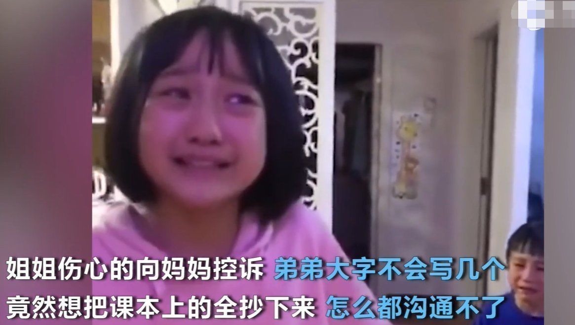 孩子|姐姐辅导弟弟作业,一个被气哭,一个被骂哭,网友:场面太真实了