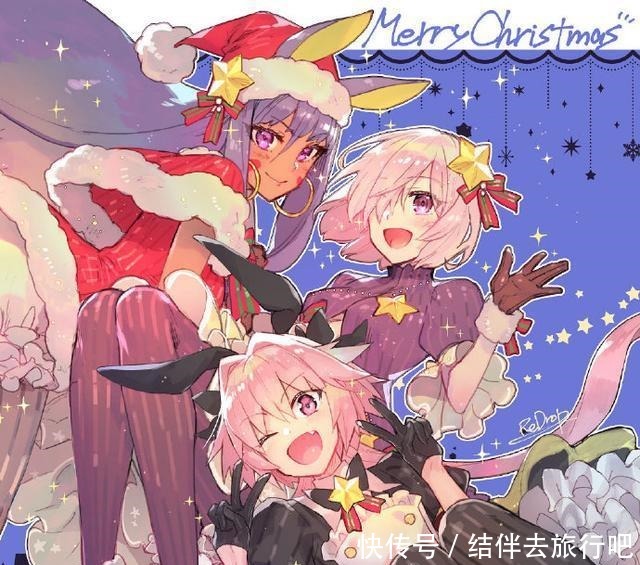 日本画师笔下的圣诞妹子们,戴着圣诞帽的爱莉酱好可爱