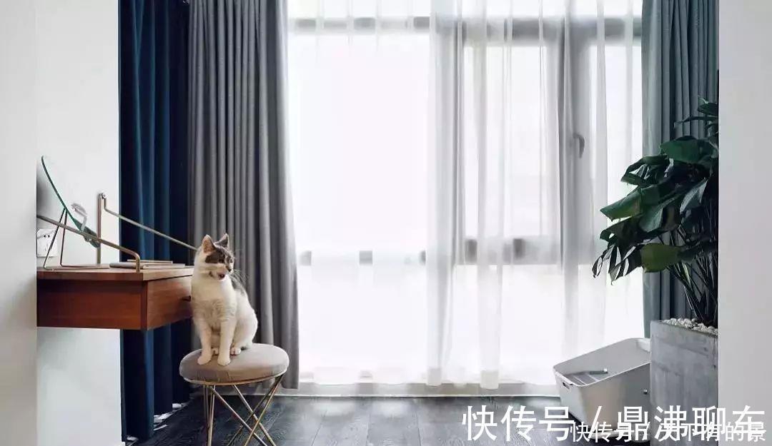 墙面|49平小公寓，进门就是衣帽间，开放式卫生间浴缸放明处，前卫！