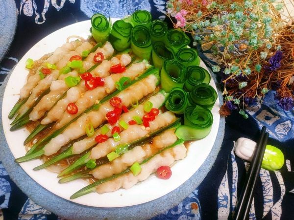 小米椒|虾滑酿秋葵