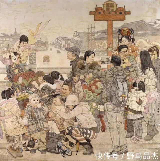 画展!中国著名画家桑建国工笔人物画作品欣赏