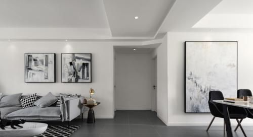 户型|极致的灰白色调,打造130㎡简约风住宅,看完就想直接入住