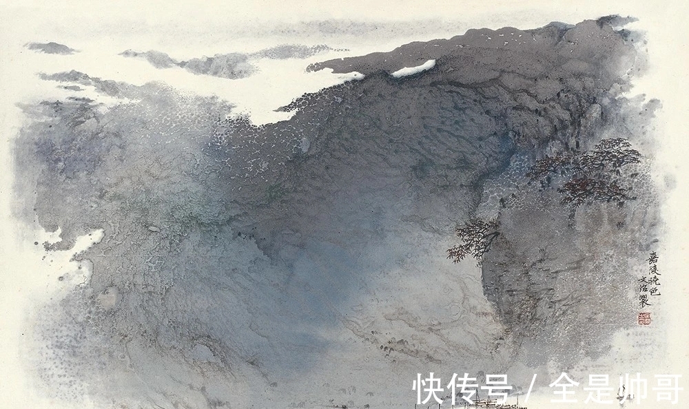 山水画#中国画以“意”为本,以“色”为论品第!文治画敢当上品!