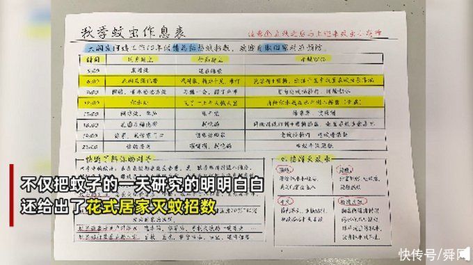 作息表|超市阿姨灭蚊13年研究蚊虫作息表:把驱蚊秘籍传授给大家