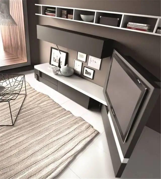 翻盖式|颠覆传统电视柜模式,给电视安个新家