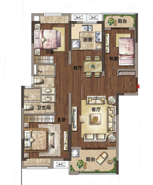 三居室|148平美式三居室,暖色相融,让你好好享受在客厅的温馨时光