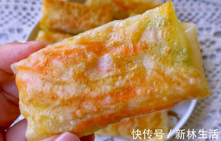 上班族|懒人版早餐饼,皮薄馅多!无需揉面我家每周吃5次!外表酥脆!