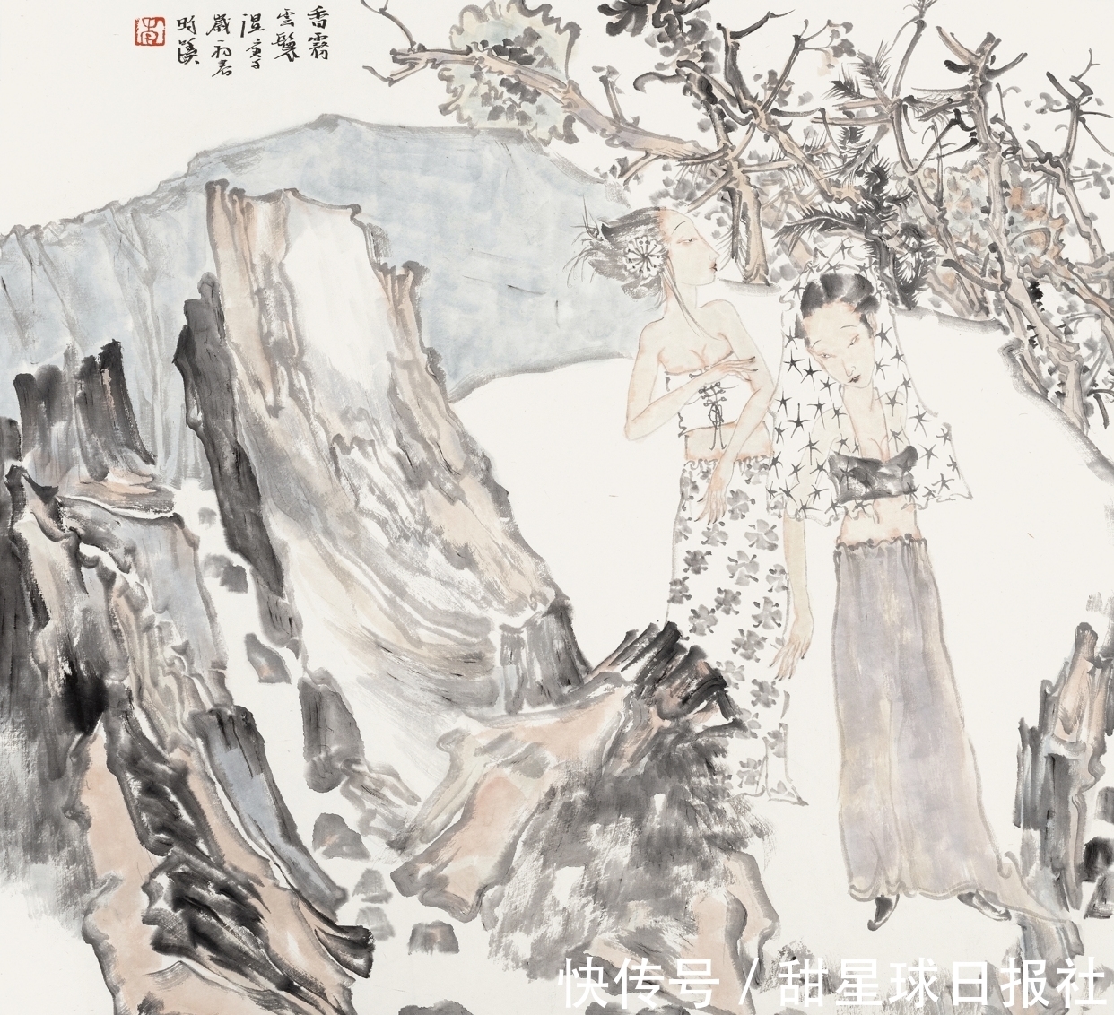 李昀蹊#「直击书画」李昀蹊仕女画,时代性笔墨的典范