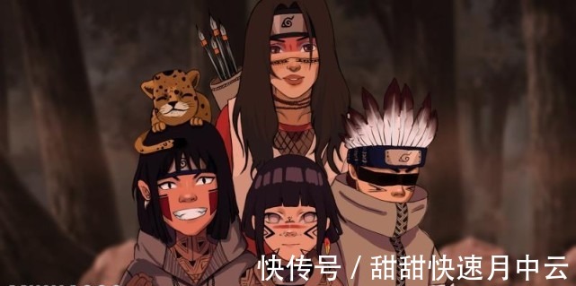 画风|当火影忍者们改成黑人画风，雏田颜值在线，宁次认不出