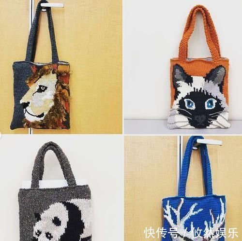 erikato#把编织玩出新创意,棒针、钩针结合起来,提花也能用钩针表现