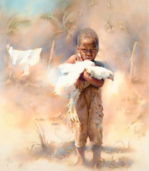 非洲#异域奇境、恍如隔世,艺术家迪兰·斯科特·皮尔斯的水彩画