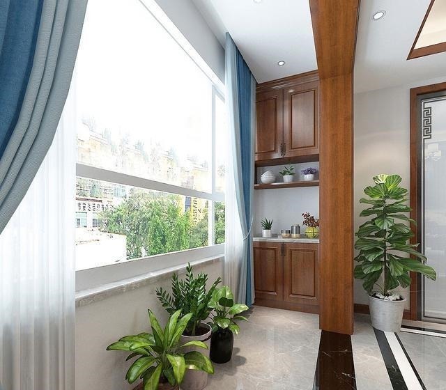 中式|150㎡中式风用红木色，大气美观又有品味，入户便让人心生喜爱