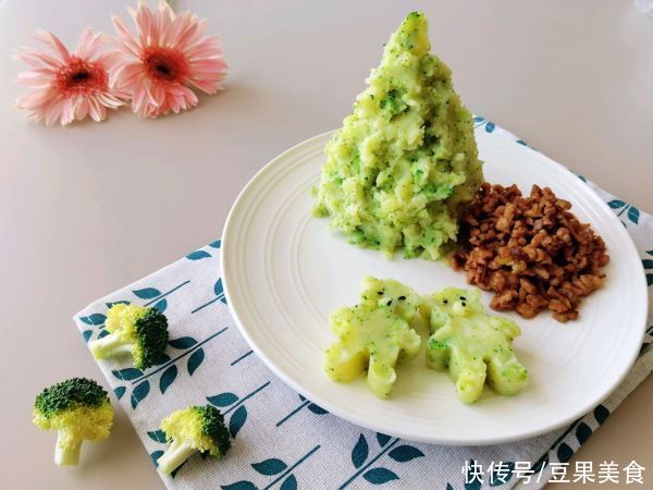 膳食纖維|#助力高考營養餐#肉末西蘭花土豆泥