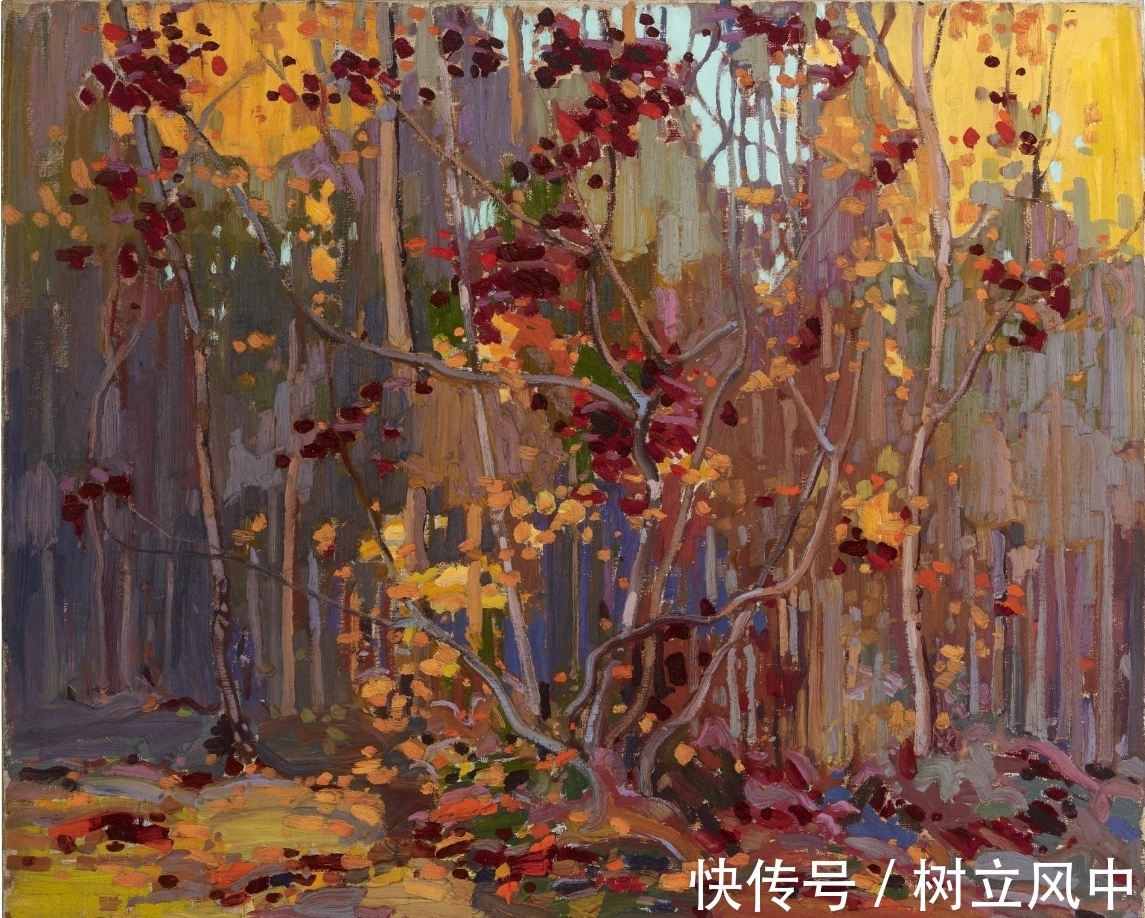 橡树&油画风景：大师笔下的秋天树木，带你漫步在秋色灿烂的世界里