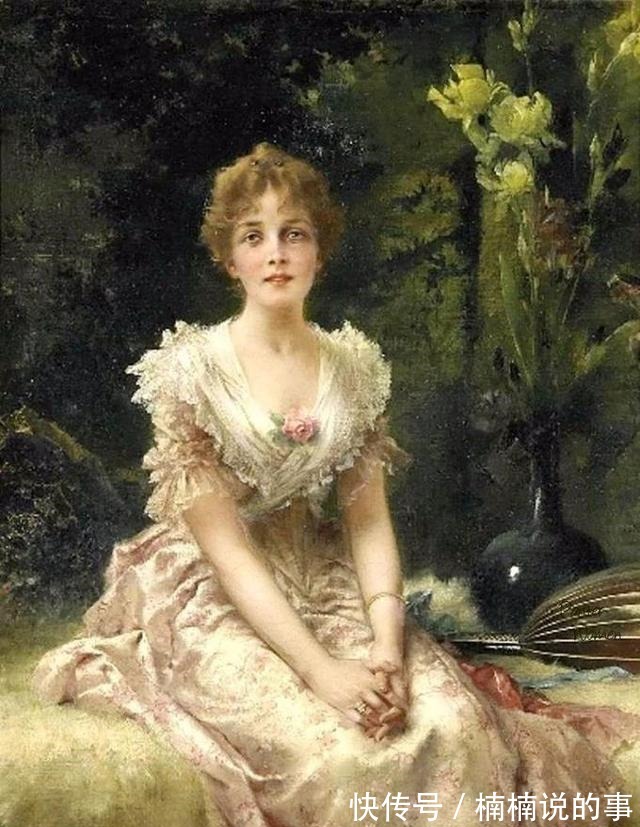 服饰#康拉德·基塞尔,把贵妇们的容貌与服饰,表现得极为富丽奢华!