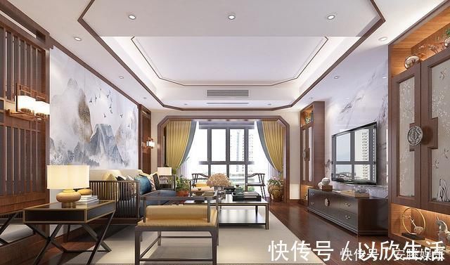 餐厨|248平米新中式,听了老婆的话,买两套平层打通比别墅住的还舒服