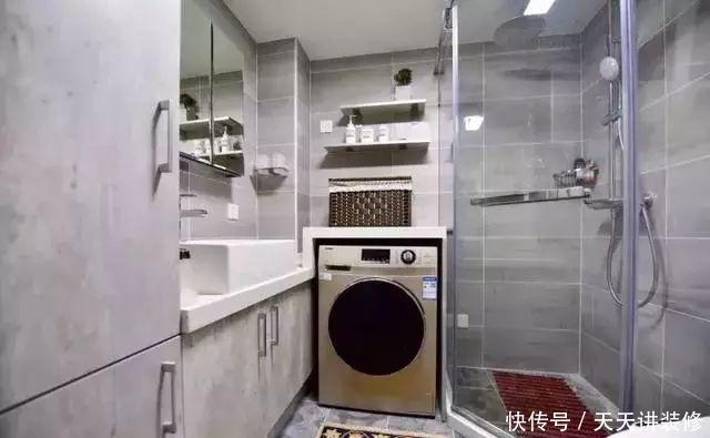 卫生间|卫生间洗衣机摆放设计,小空间的完美利用,不拥挤又美观