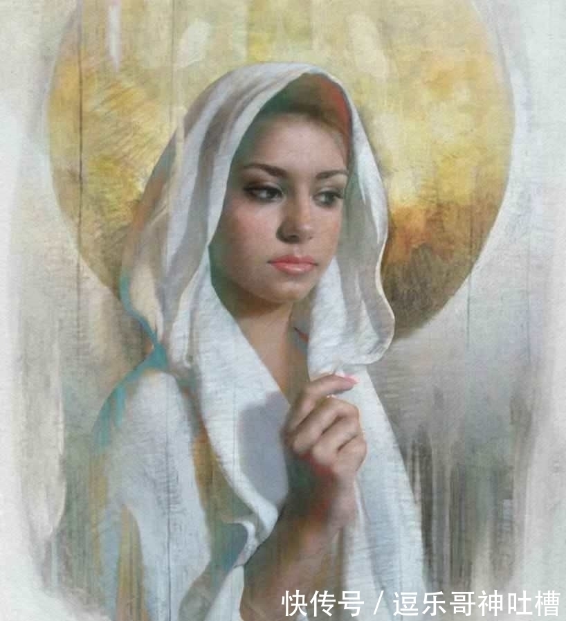 绘画本!想不到蜡笔头也能画出如此惊艳的作品——叙利亚画家汉拿的肖像画