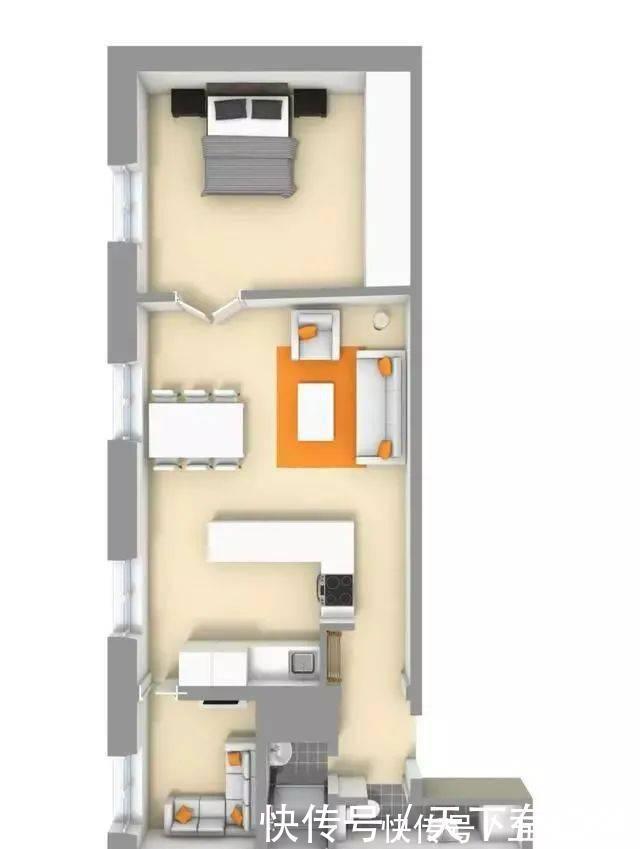 空间利用|57㎡装出2房2厅2卫？他俩将空间利用到极致，餐厅还兼书房，厉害