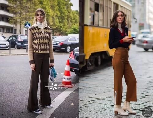 2021年开春，你穿毛衣+阔腿裤的样子，真的时髦炸了！