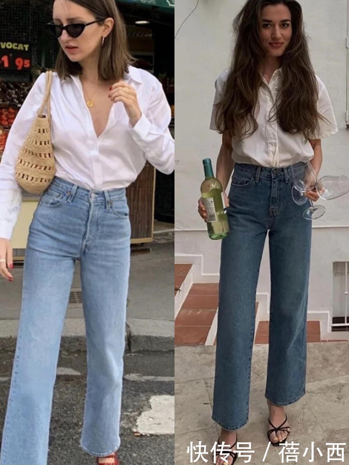 牛仔裤|法式穿搭少不了牛仔裤搭配,推荐一组时髦精街拍造型,潮人都在穿