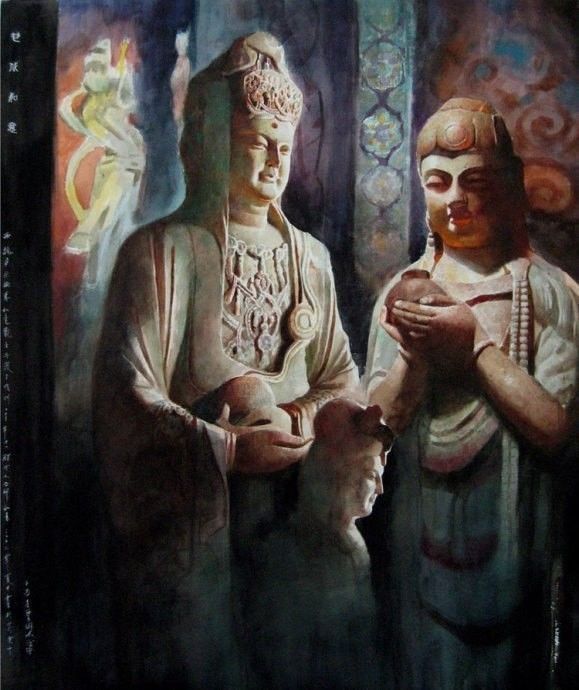 万佛神秘灵性|美到极致的水彩佛像,我第一个服了!