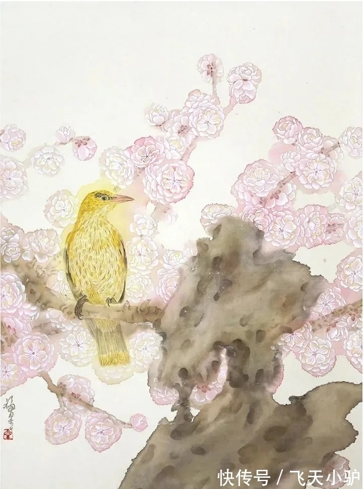 写意花鸟画$他从当代水墨回归传统花鸟画,情境夺人!